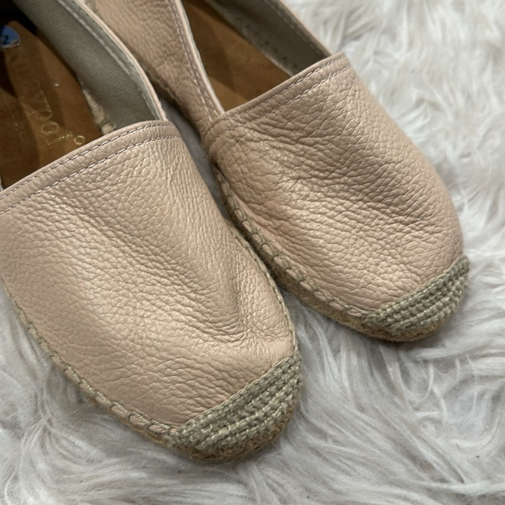 Anthropologie Maypol Pebbled Leather Slip On Espadrilles Sz 6.5 - Picture 2 of 16